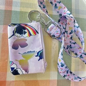 Vera Bradley Multicolor Butterfly Keychain Wallet